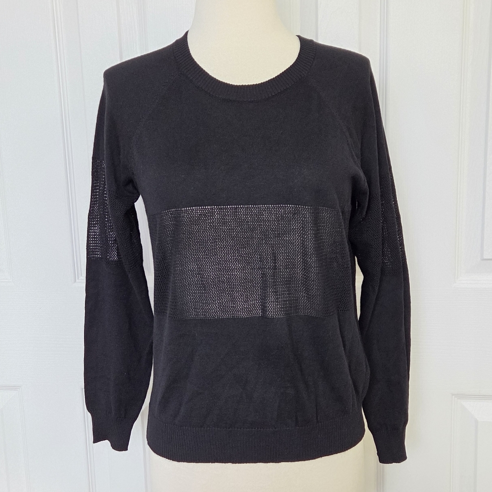 SPIRITUAL GANGSTER ON THE GO COOLMAX BLACK SWEATER MESH CENTER SMALL - Picture 2 of 8